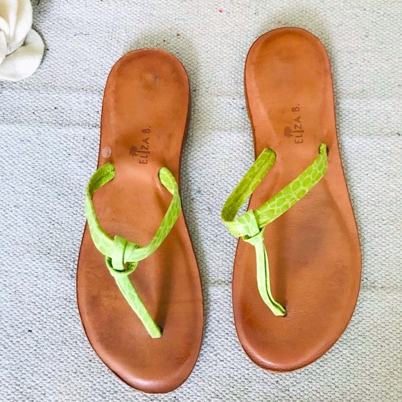 ELIZA B. Vintage Leather Flip Flops, 8.5-9 - Picture 7 of 9